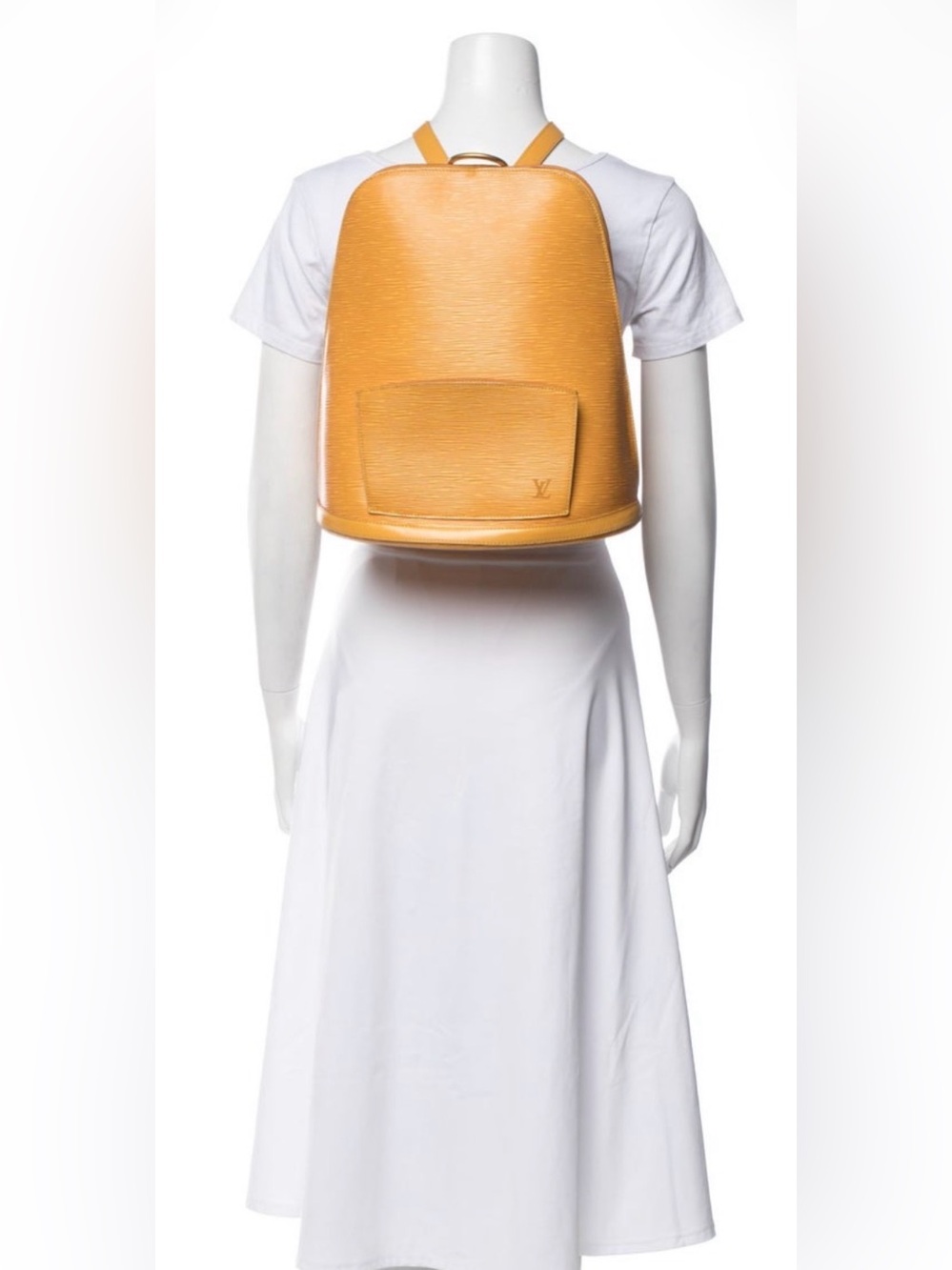 Louis Vuitton Yellow Epi Leather Backpack with Front Pocket